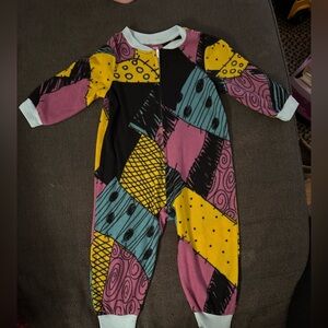 Disney Nightmare Before Christmas Sally Patchwork Kids Fleece Pajamas